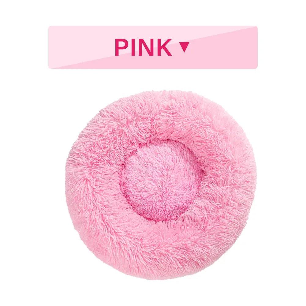 Fluffy Donut Dog Bed - Ultimate Comfort for Dogs! - J.S.MDog Bed, Dog ProductCJGY1616904-L-Pink without zipper