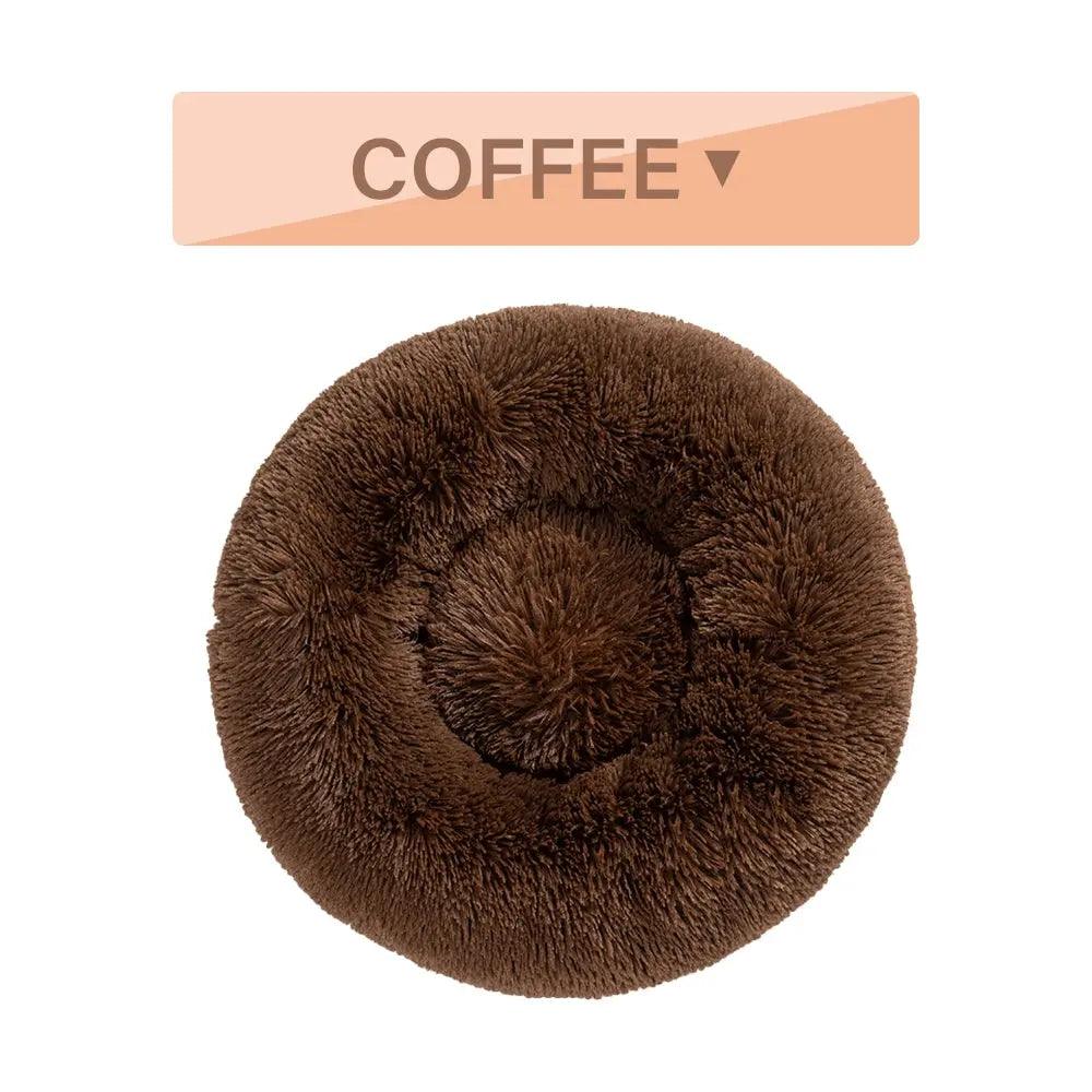 Fluffy Donut Dog Bed - Ultimate Comfort for Dogs! - J.S.MDog Bed, Dog ProductCJGY1616904-L-Coffee without zipper