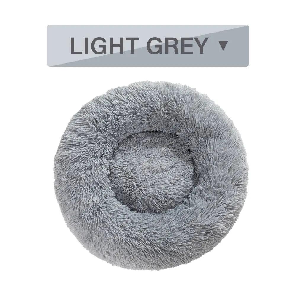 Fluffy Donut Dog Bed - Ultimate Comfort for Dogs! - J.S.MDog Bed, Dog ProductCJGY1616904-L-Light Grey without zipper
