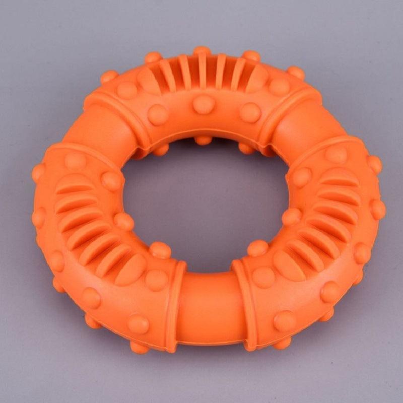 Rubber Interactive Circle Dog Toy Donut 