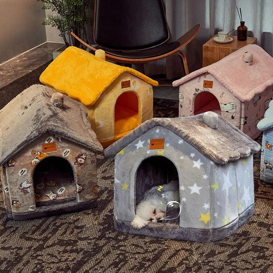 Cheap Comfort and Coziness: Introducing the Foldable Dog House Pet Cat Bed 