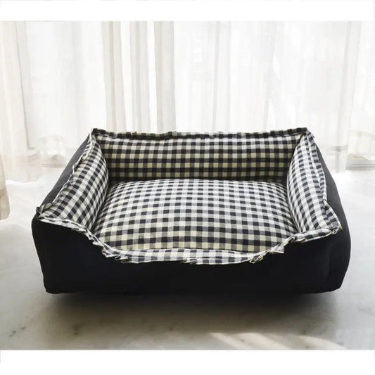 Luxurious Cotton Small Dog Kennel for Ultimate Comfort! - J.S.MDog Bed, Cat Bed, Dog Product, Cat ProduCJJJCWGY02720-Black white-S