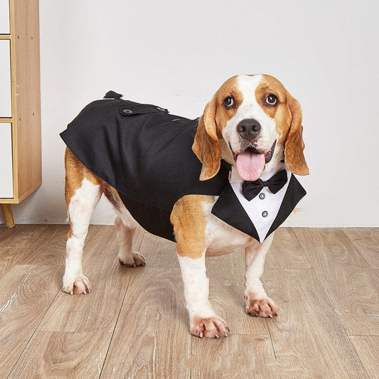 Dog Pet Swallowtail Wedding Clothing Suit Jacket 