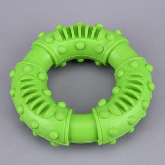 Upgrade Playtime: Rubber Interactive Circle Dog Toy Donut - Healthy and Happy Pets