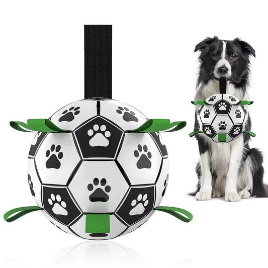 Interactive Dog Football Toy Soccer Ball Inflated Training Toy For Dogs 